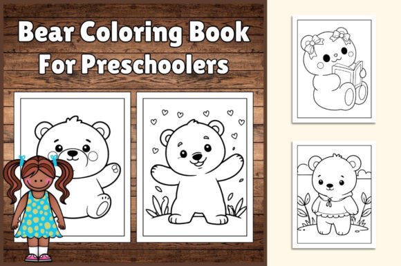Bear Coloring Book for Preschoolers