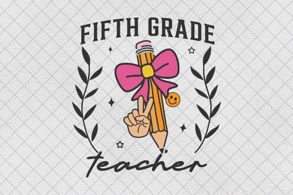 Fifth Grade Pencil Bow Coquette Teacher: A Trendy and Functional Design for Educators and Creatives