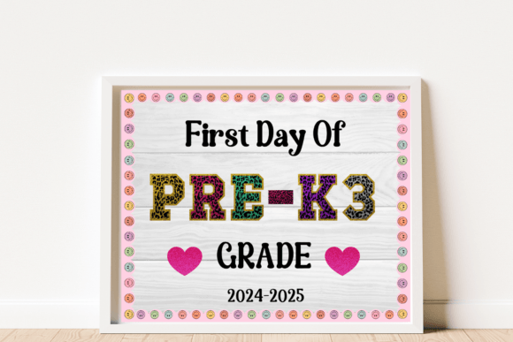 First Day of School Pre-K3 Print