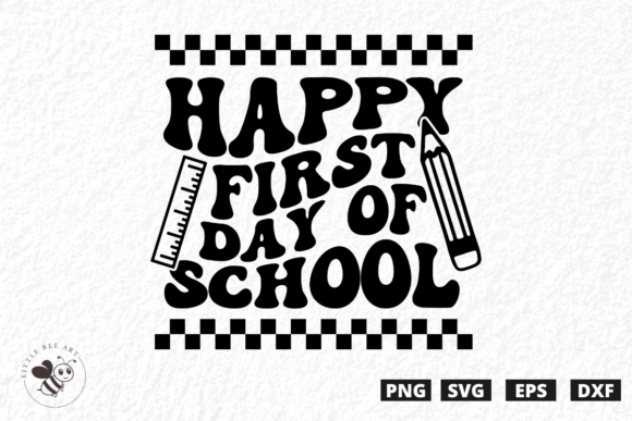 Happy First Day of School Wavy SVG: A Digital Download for Creative Back-to-School Projects