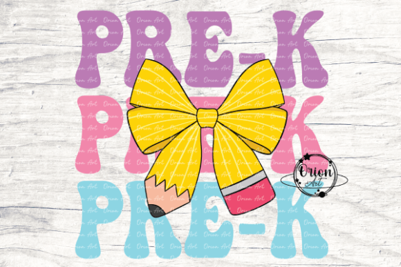 Pre K Pencil Bow Pre Kindergarten PNG: A Versatile Design for Educational and Creative Projects