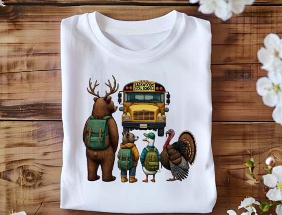Whimsical Backwoods School Bus PNG: A Playful Addition to Your Back-to-School Projects